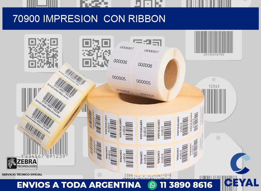 70900 impresion  con ribbon