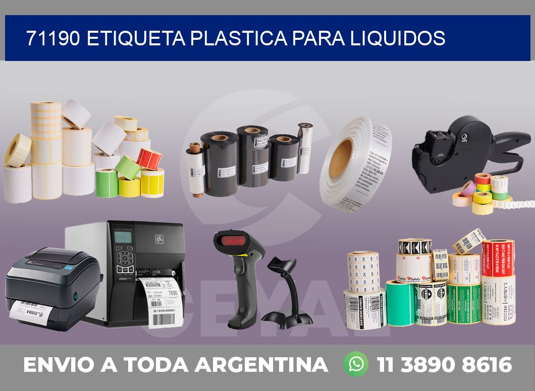 71190 ETIQUETA PLASTICA PARA LIQUIDOS
