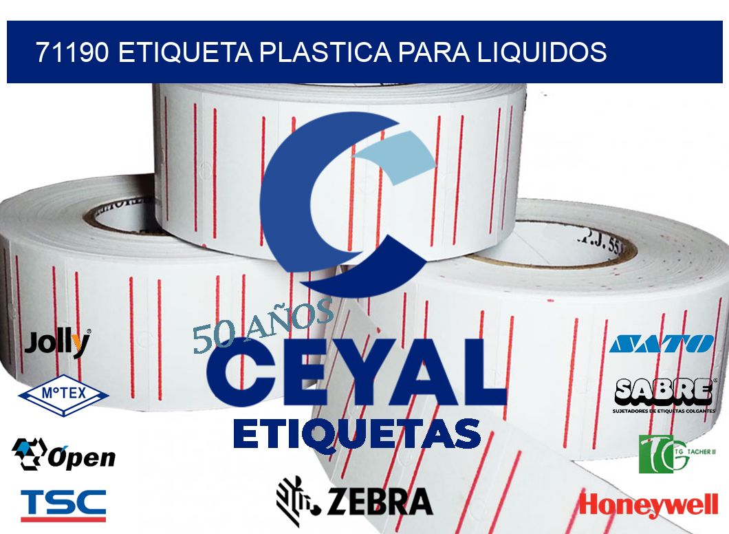 71190 ETIQUETA PLASTICA PARA LIQUIDOS