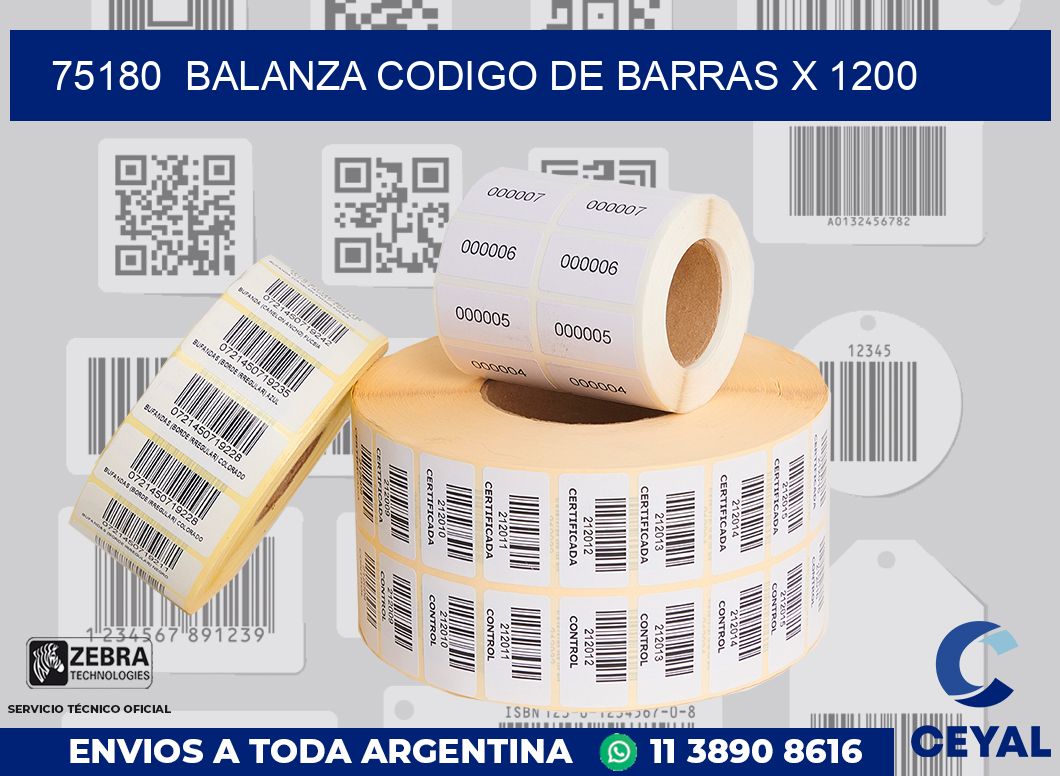 75180  balanza codigo de barras x 1200