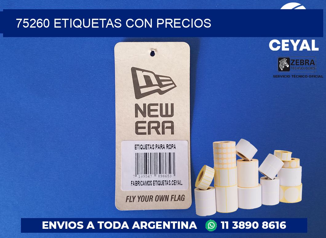 75260 ETIQUETAS CON PRECIOS