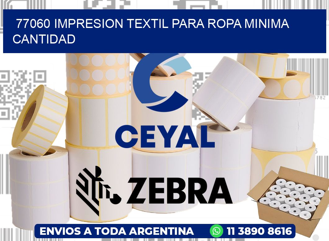 77060 IMPRESION TEXTIL PARA ROPA MINIMA CANTIDAD