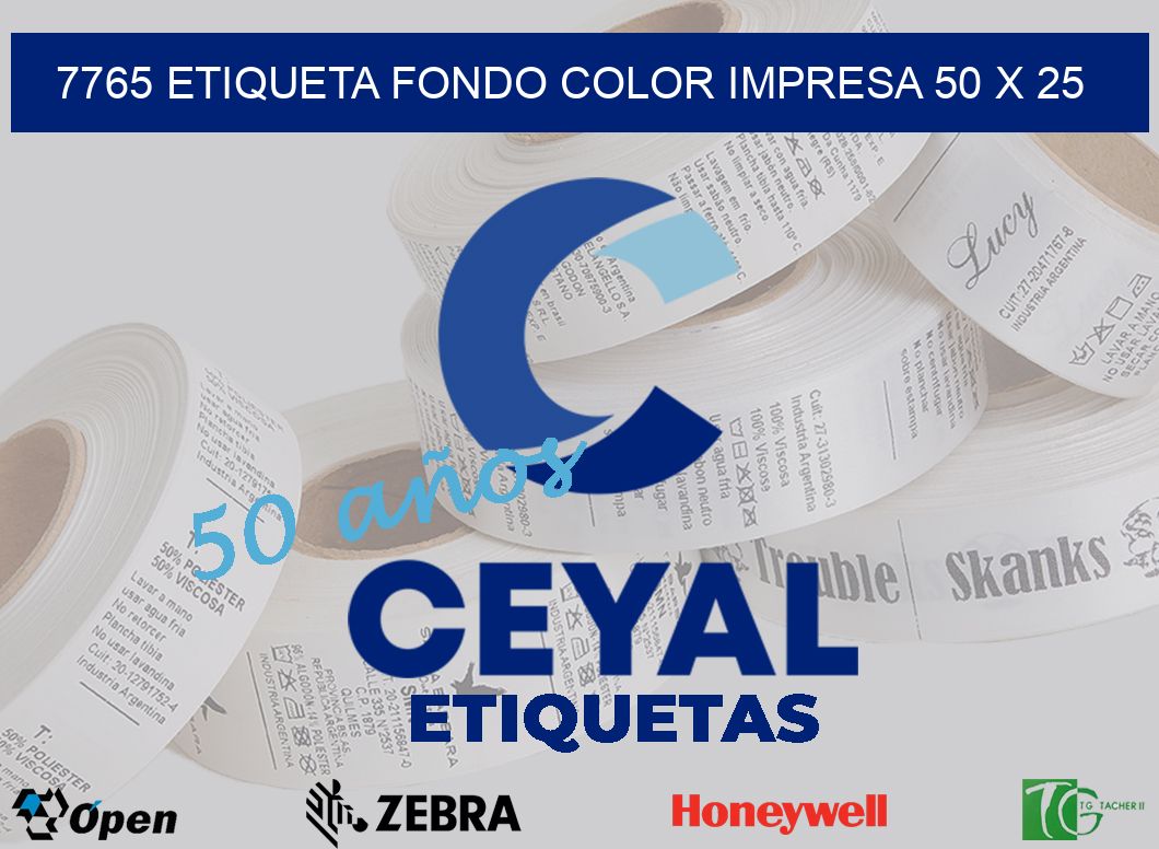 7765 ETIQUETA FONDO COLOR IMPRESA 50 X 25