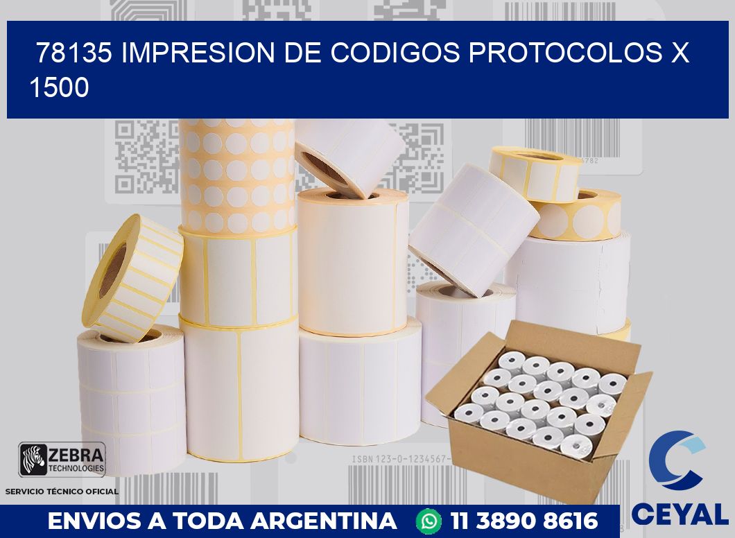 78135 impresion de codigos protocolos x 1500