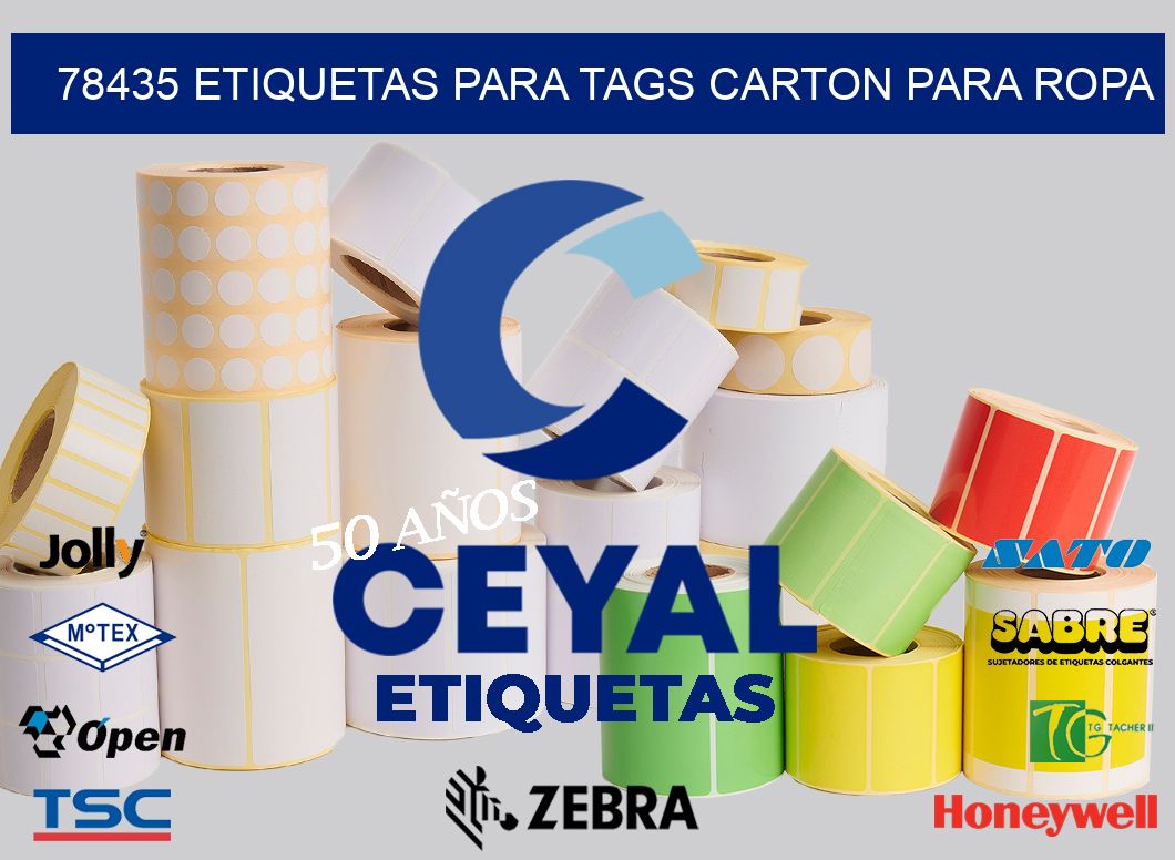 78435 ETIQUETAS PARA TAGS CARTON PARA ROPA