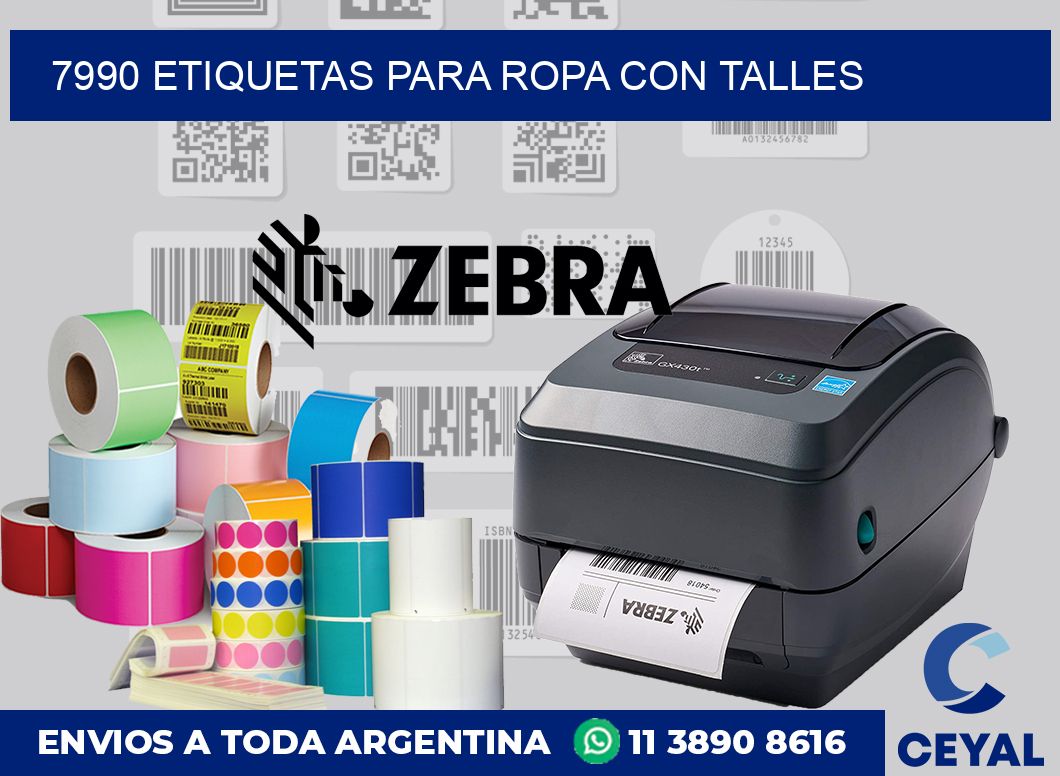 7990 ETIQUETAS PARA ROPA CON TALLES