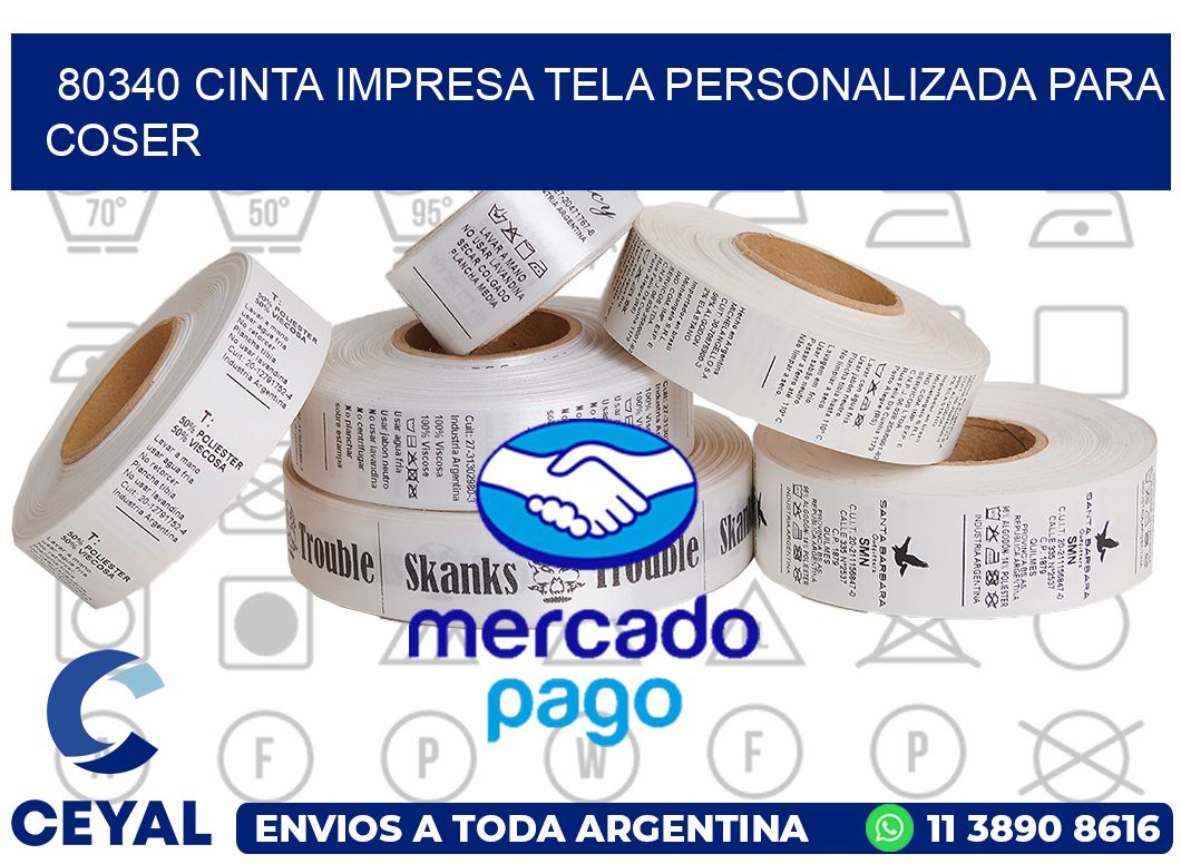 80340 CINTA IMPRESA TELA PERSONALIZADA PARA COSER