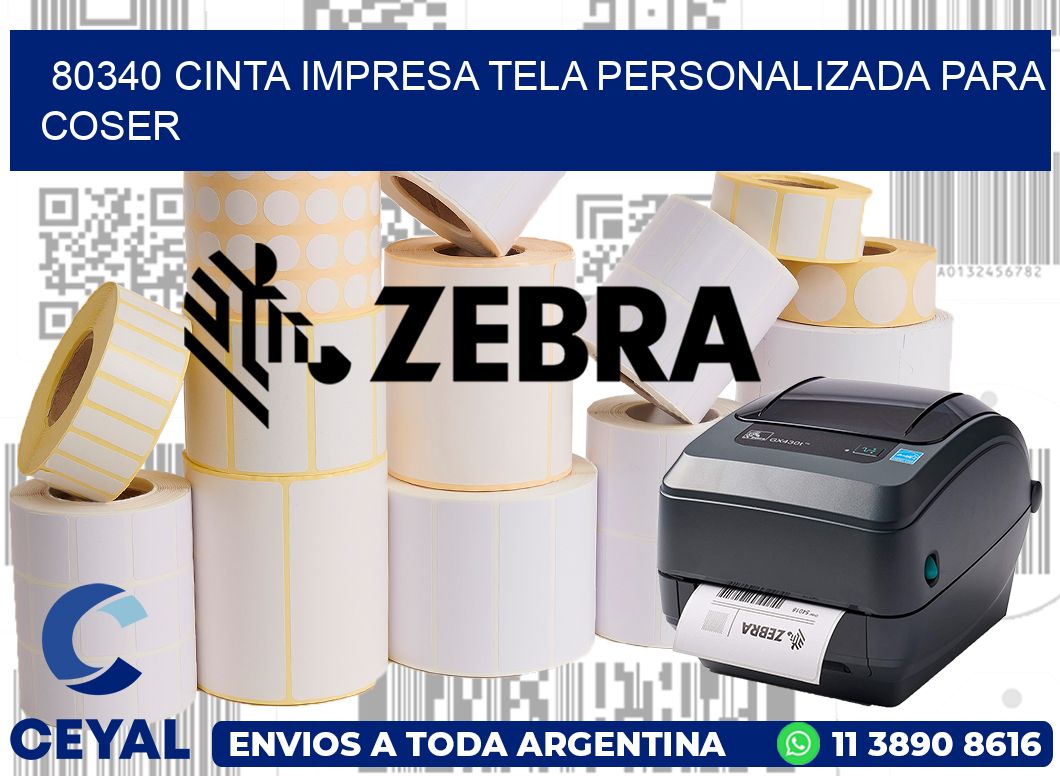 80340 CINTA IMPRESA TELA PERSONALIZADA PARA COSER