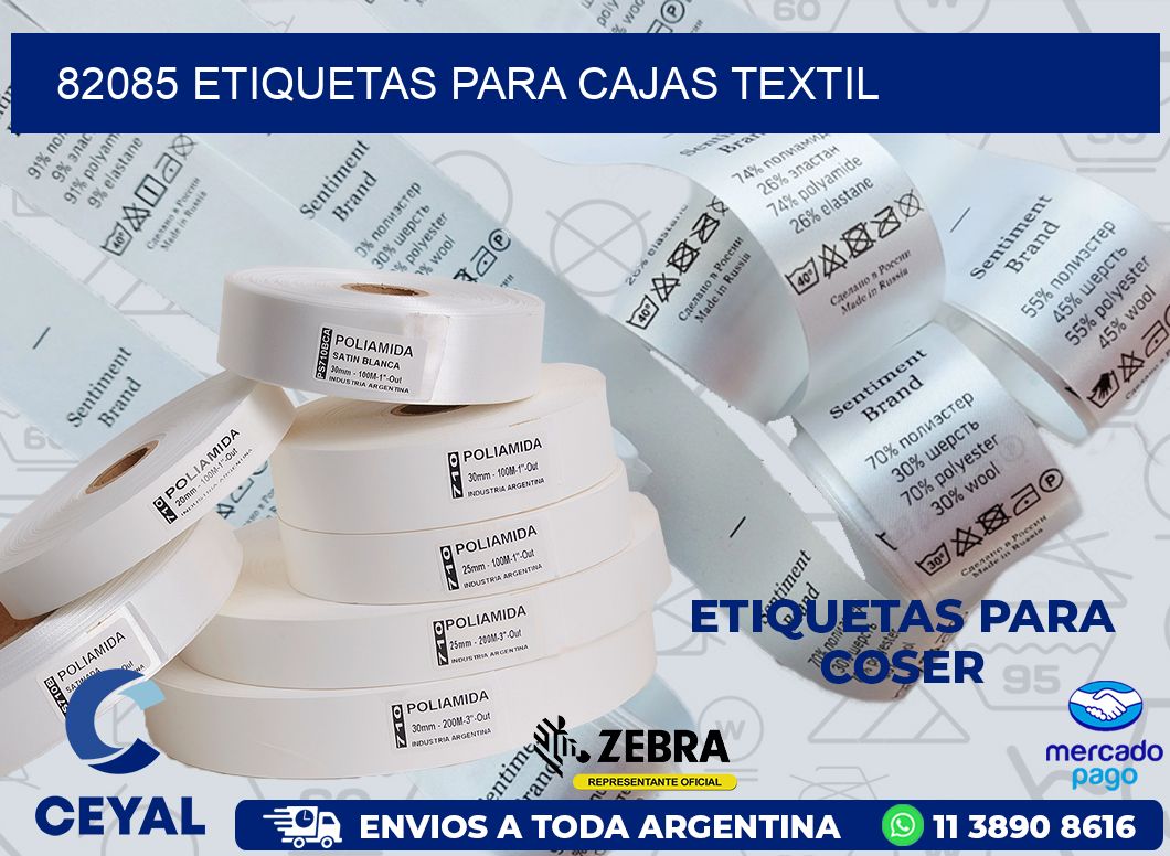 82085 ETIQUETAS PARA CAJAS TEXTIL