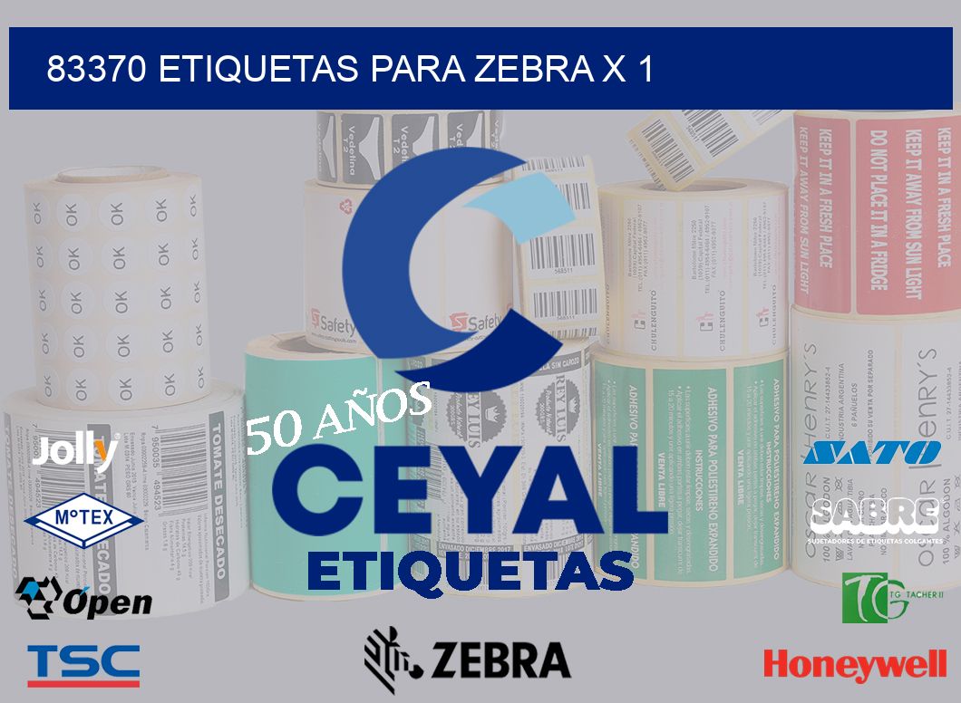 83370 etiquetas para zebra x 1