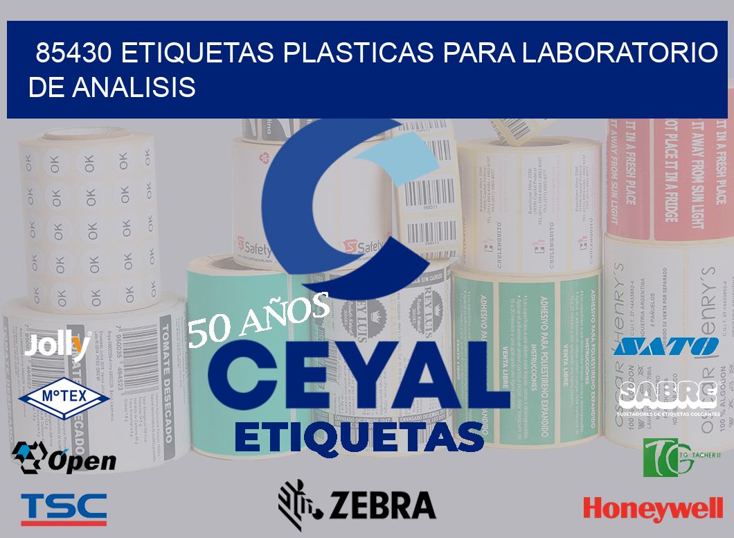 85430 ETIQUETAS PLASTICAS PARA LABORATORIO DE ANALISIS