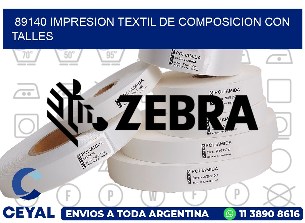 89140 IMPRESION TEXTIL DE COMPOSICION CON TALLES