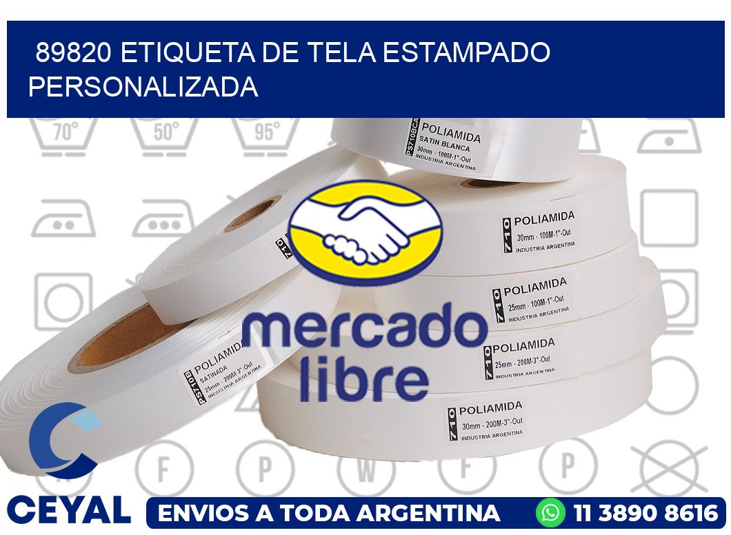 89820 ETIQUETA DE TELA ESTAMPADO PERSONALIZADA