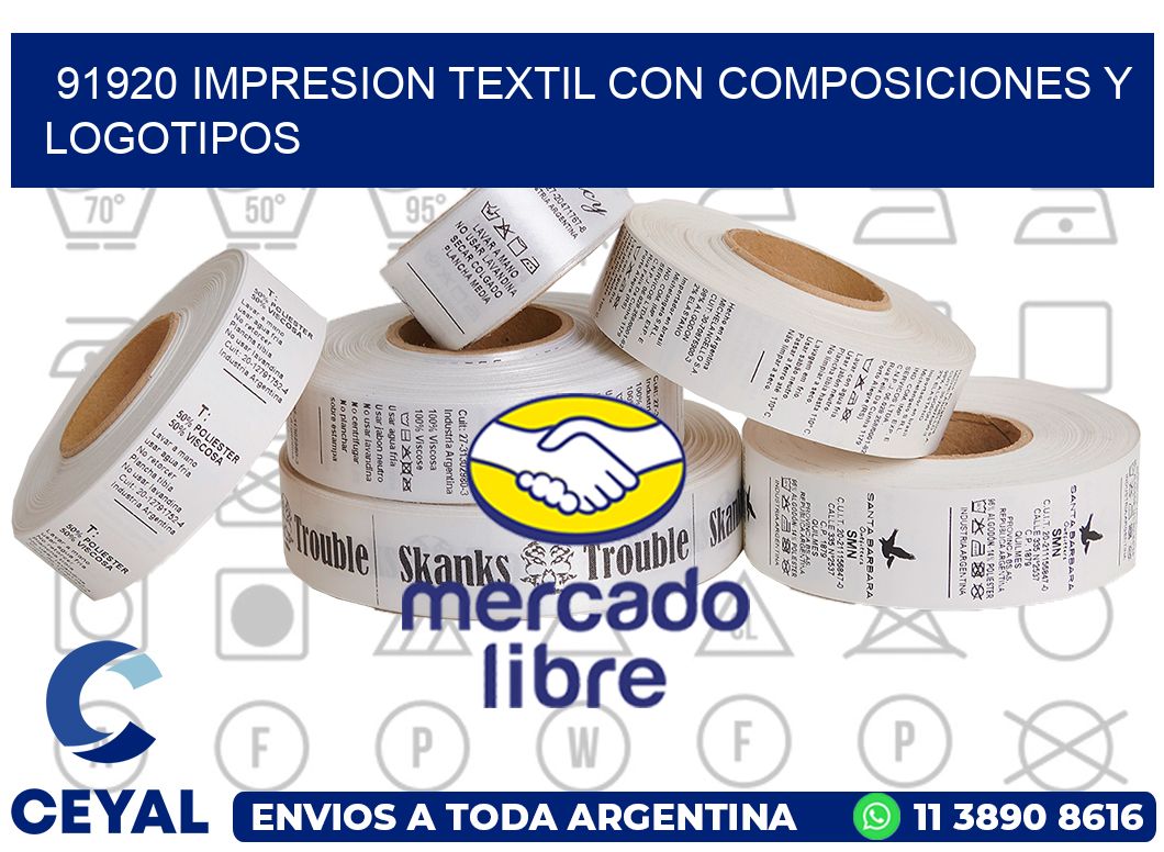 91920 IMPRESION TEXTIL CON COMPOSICIONES Y LOGOTIPOS