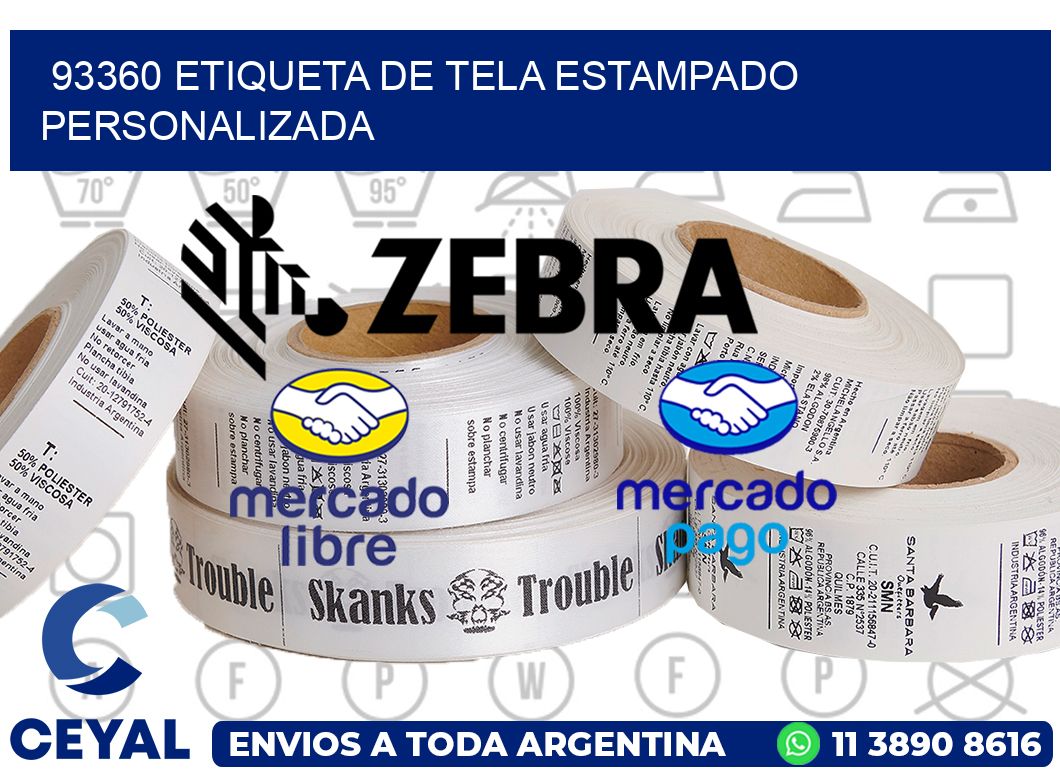 93360 ETIQUETA DE TELA ESTAMPADO PERSONALIZADA
