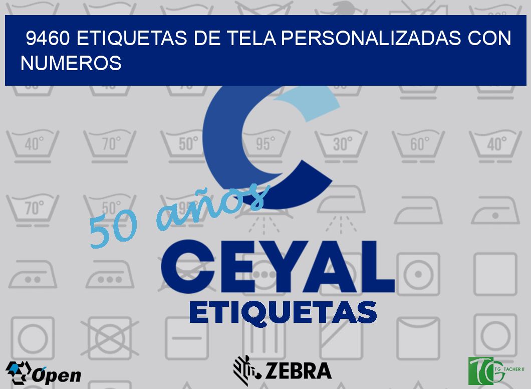 9460 ETIQUETAS DE TELA PERSONALIZADAS CON NUMEROS
