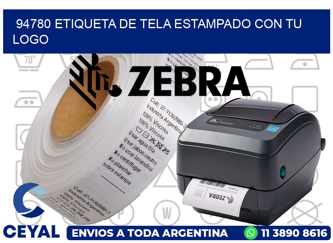 94780 ETIQUETA DE TELA ESTAMPADO CON TU LOGO
