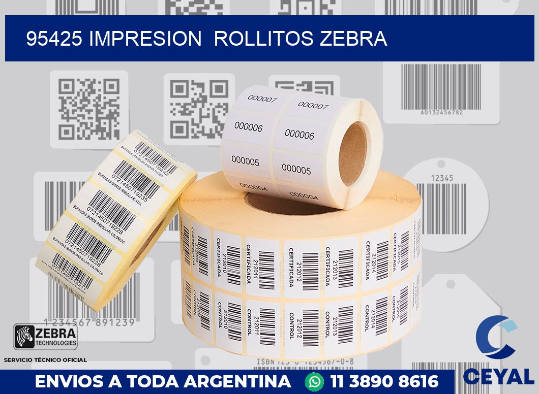 95425 impresion  rollitos zebra