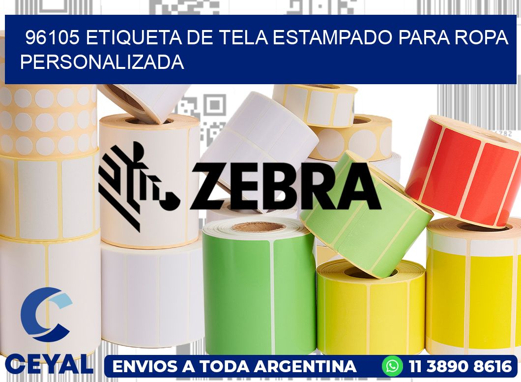 96105 ETIQUETA DE TELA ESTAMPADO PARA ROPA PERSONALIZADA