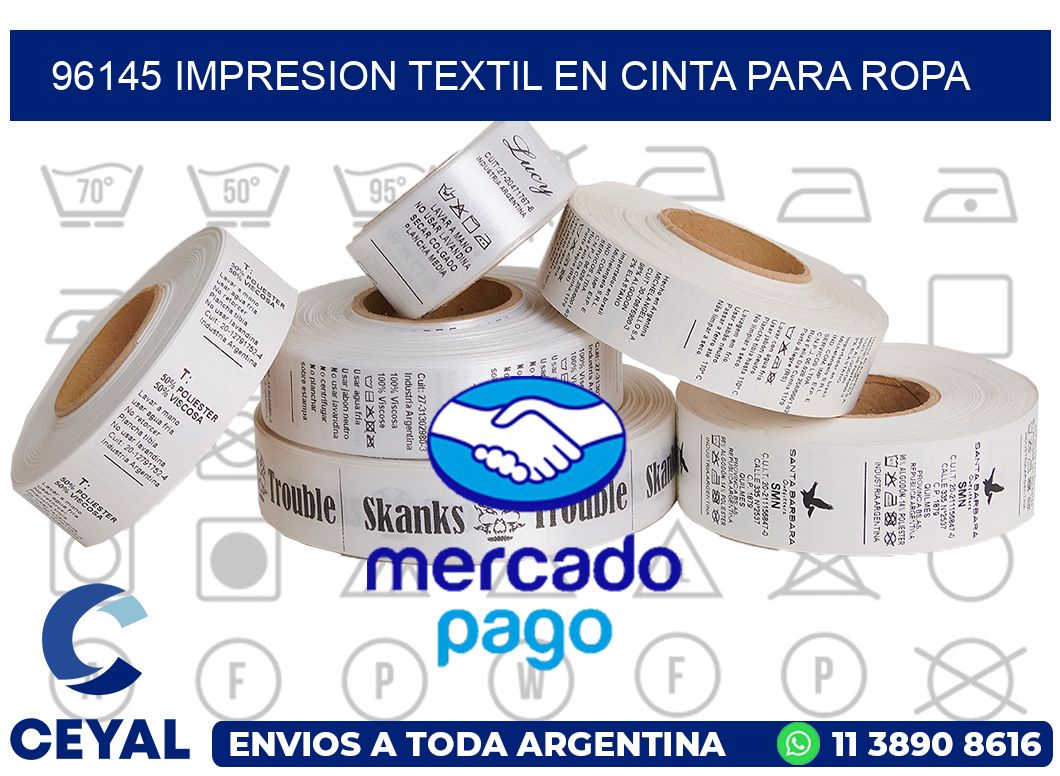 96145 IMPRESION TEXTIL EN CINTA PARA ROPA