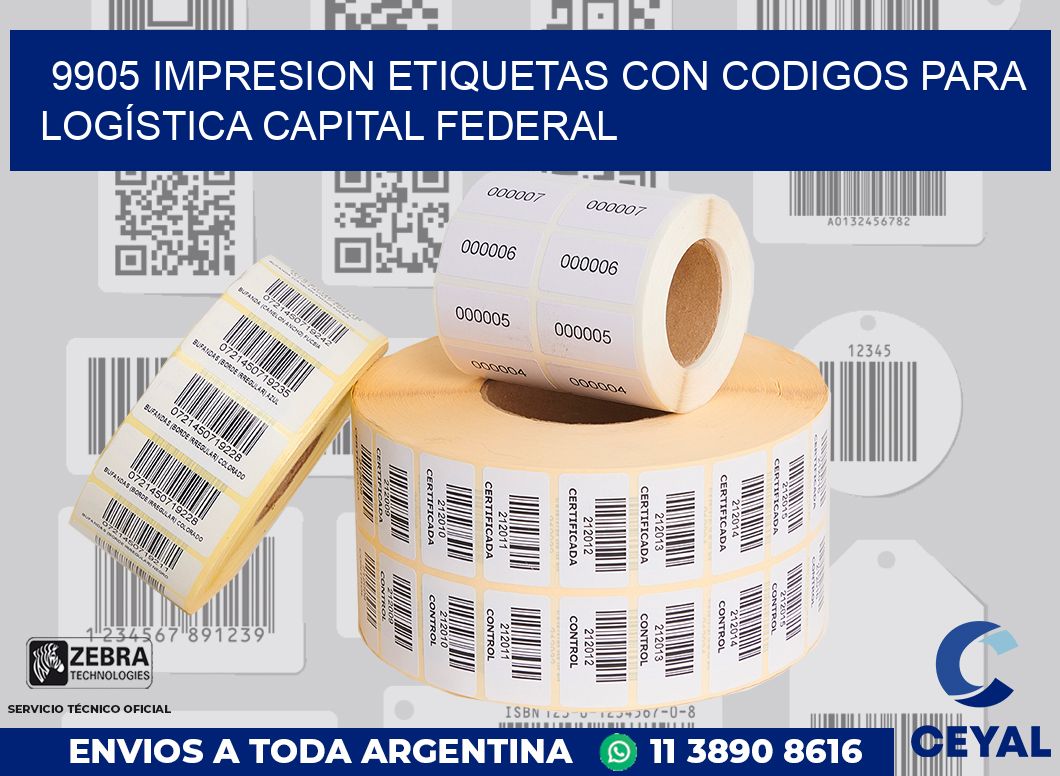 9905 IMPRESION ETIQUETAS CON CODIGOS PARA LOGÍSTICA CAPITAL FEDERAL