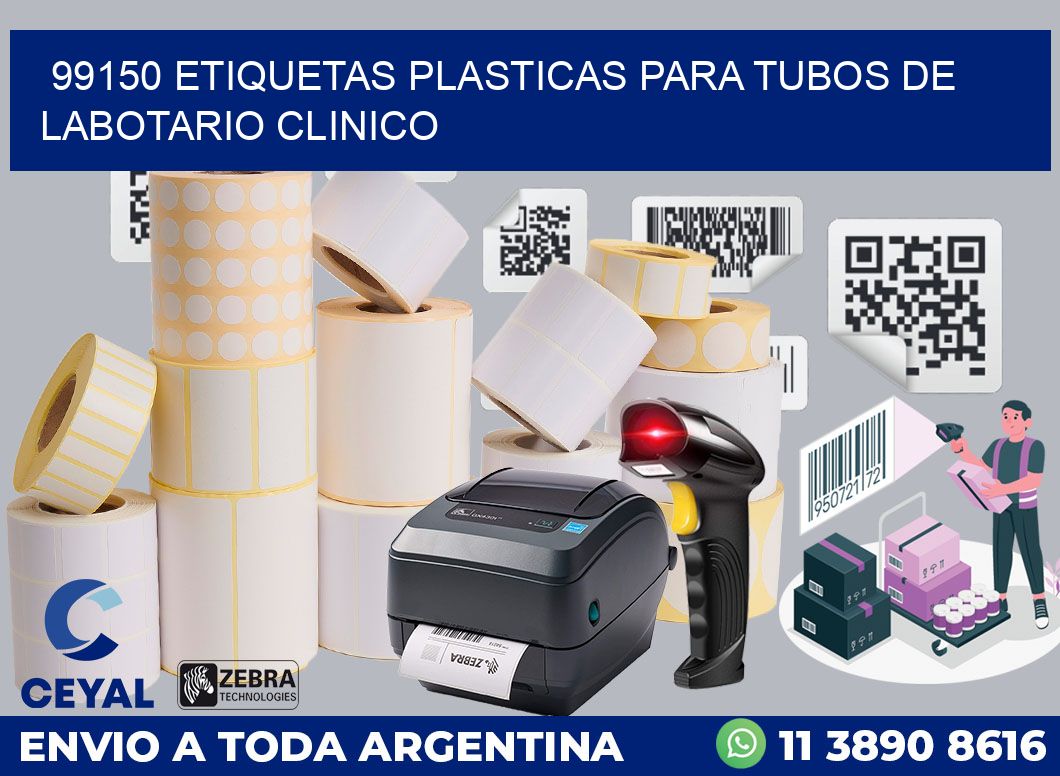 99150 ETIQUETAS PLASTICAS PARA TUBOS DE LABOTARIO CLINICO