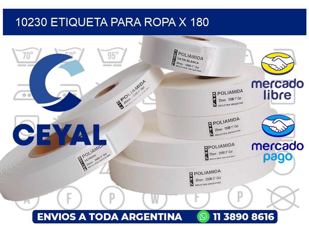 10230 ETIQUETA PARA ROPA X 180