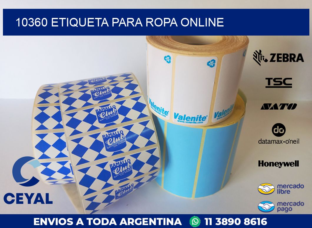10360 ETIQUETA PARA ROPA ONLINE