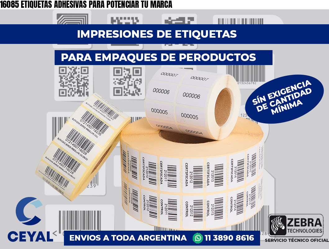 16085 ETIQUETAS ADHESIVAS PARA POTENCIAR TU MARCA