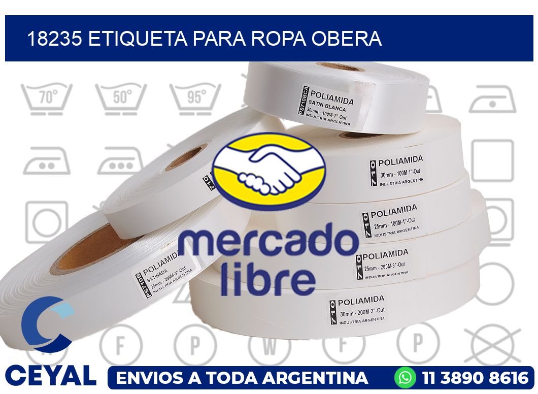 18235 ETIQUETA PARA ROPA OBERA