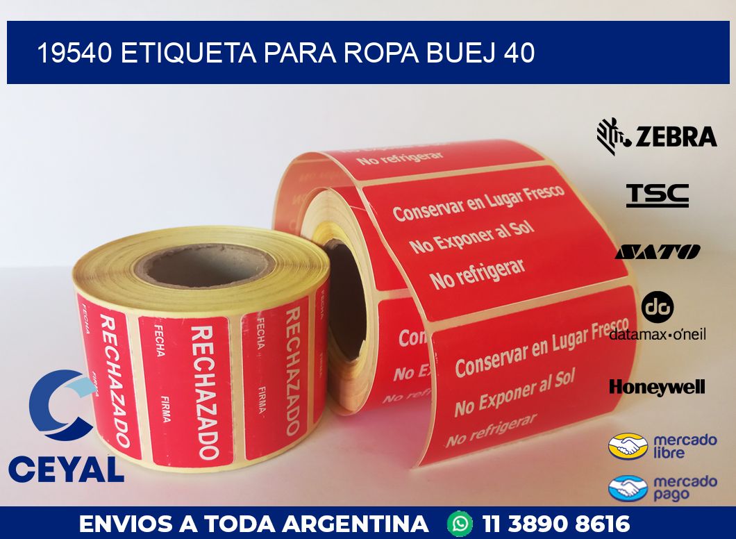19540 ETIQUETA PARA ROPA BUEJ 40