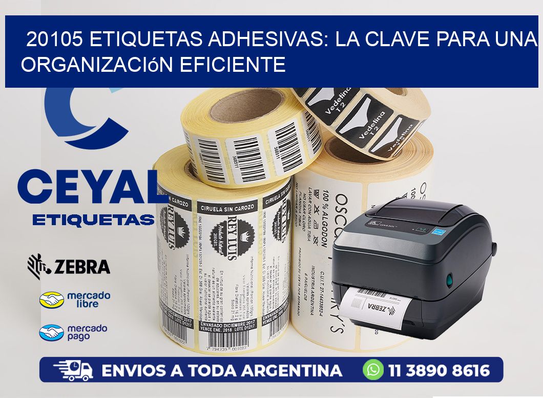 20105 Etiquetas Adhesivas: La Clave para una Organización Eficiente