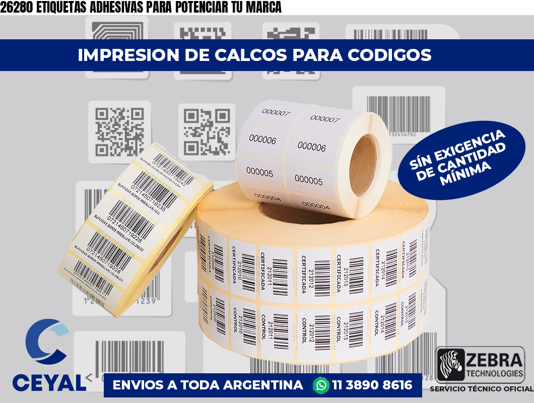26280 ETIQUETAS ADHESIVAS PARA POTENCIAR TU MARCA