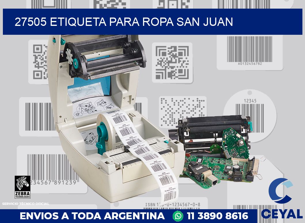27505 ETIQUETA PARA ROPA SAN JUAN