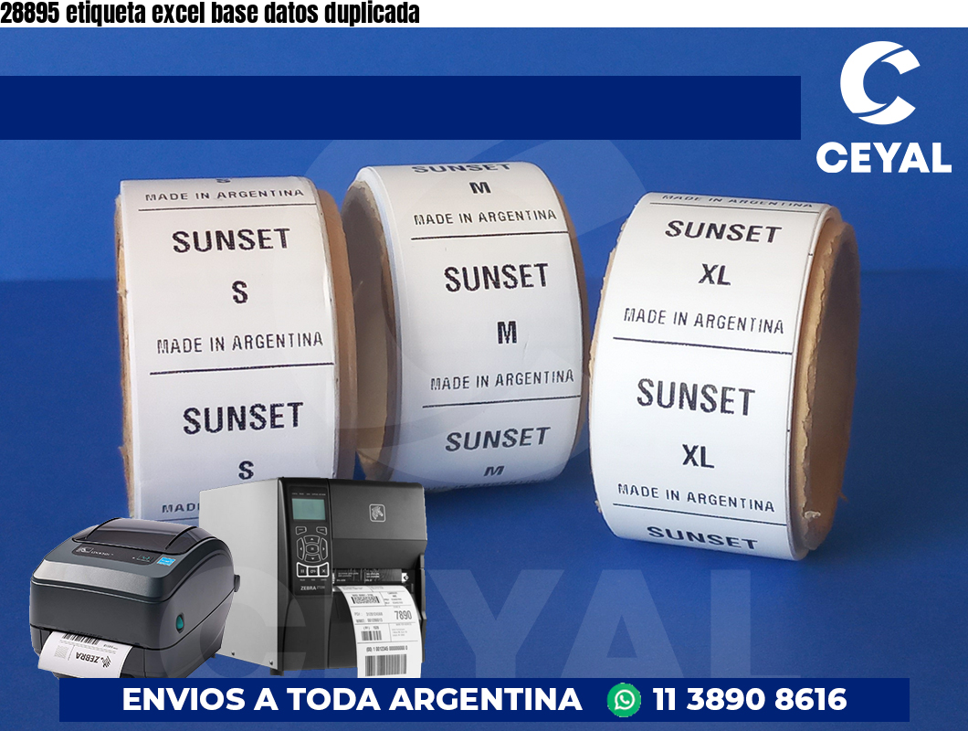 28895 etiqueta excel base datos duplicada