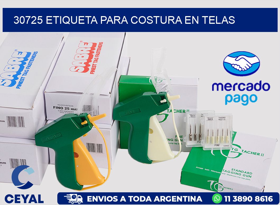 30725 ETIQUETA PARA COSTURA EN TELAS