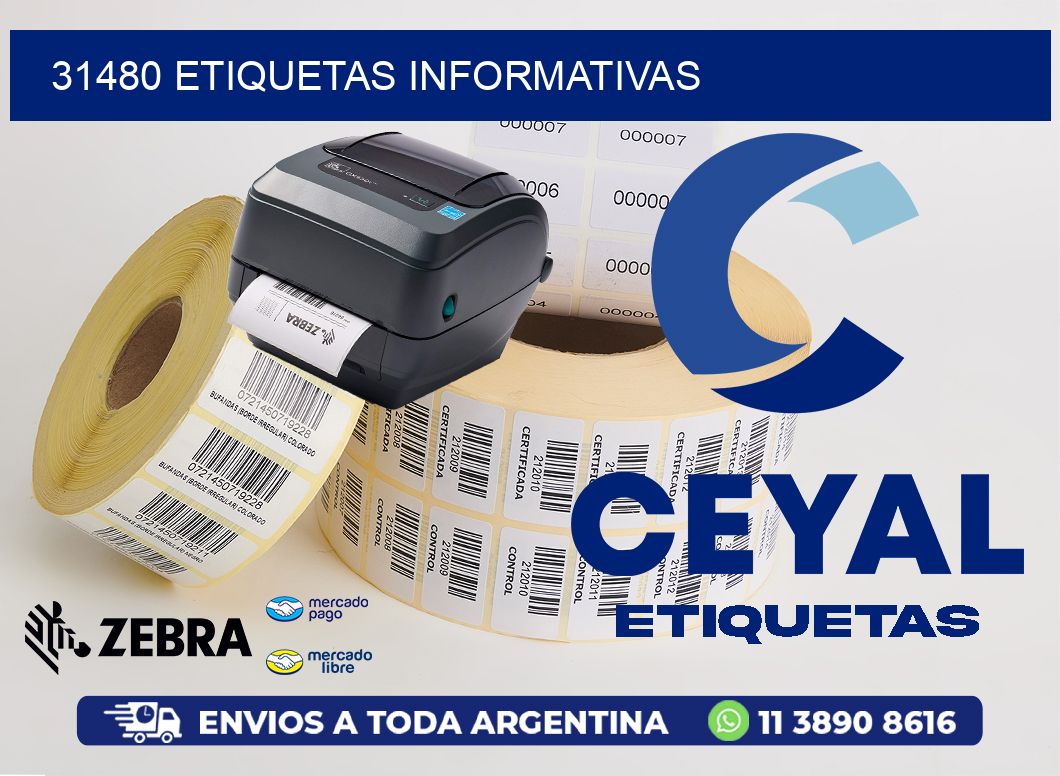 31480 etiquetas informativas