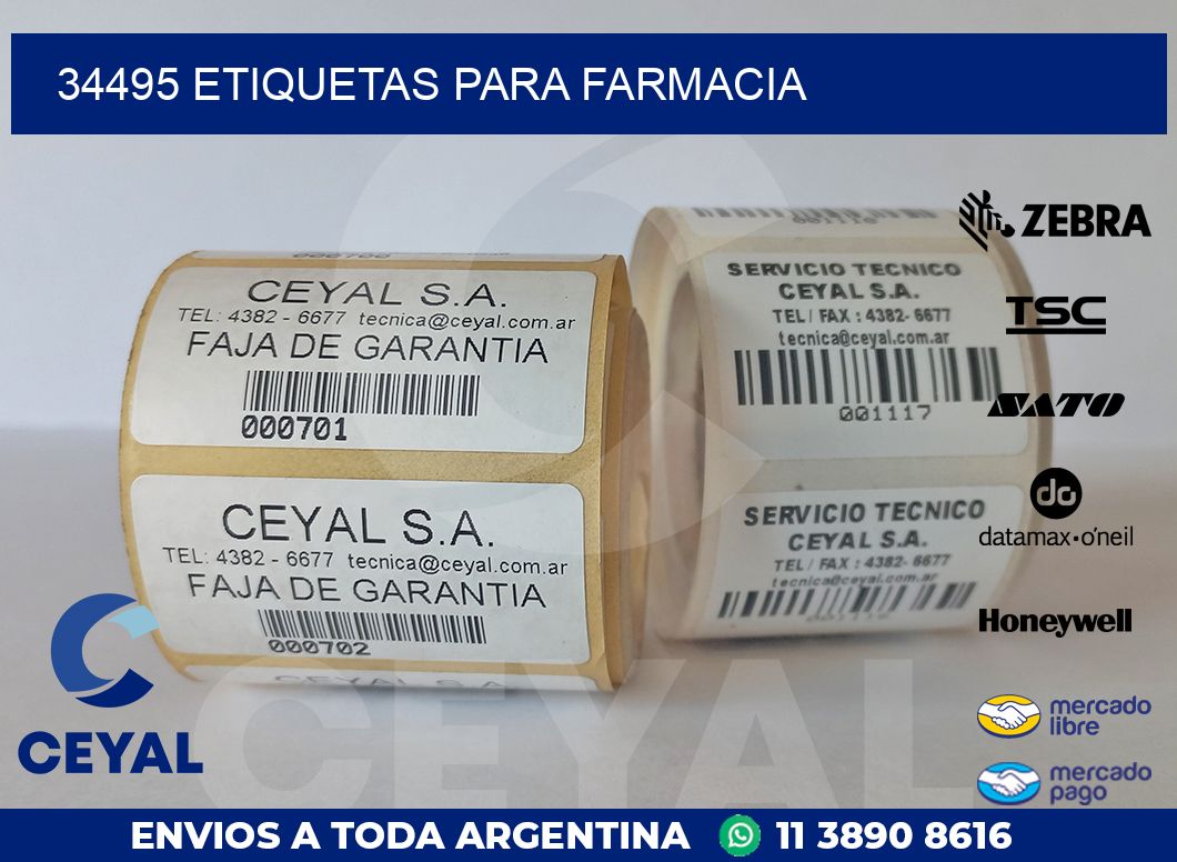 34495 ETIQUETAS PARA FARMACIA