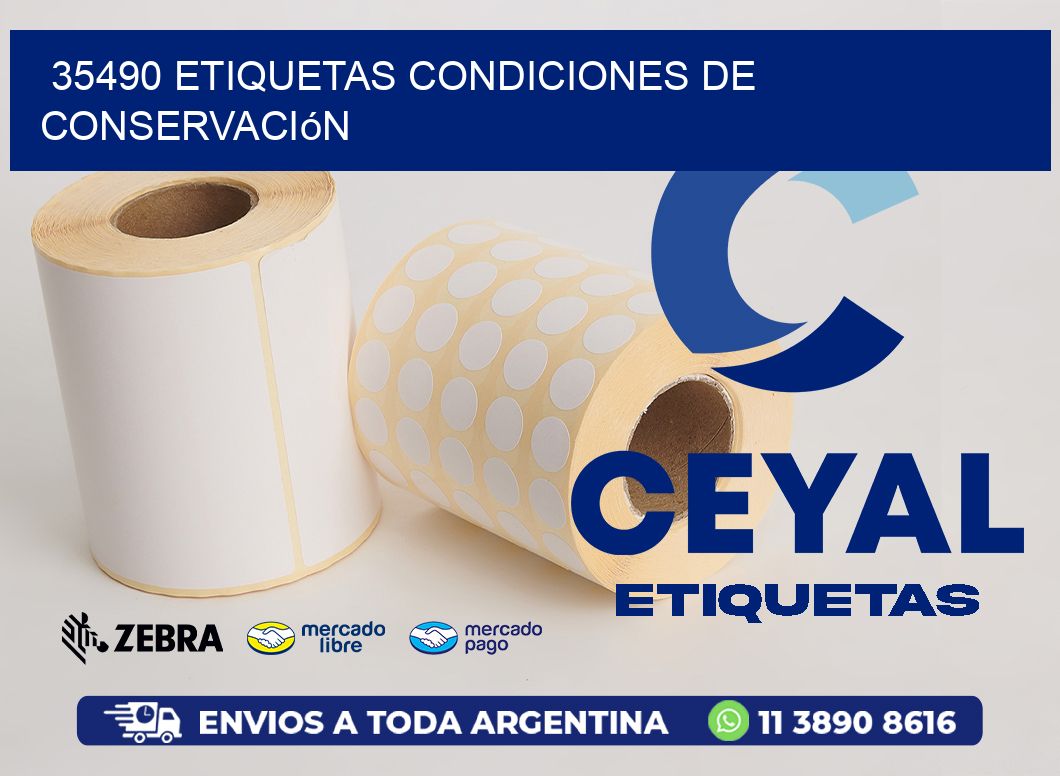35490 etiquetas Condiciones de conservación