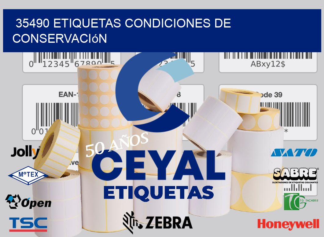 35490 etiquetas Condiciones de conservación