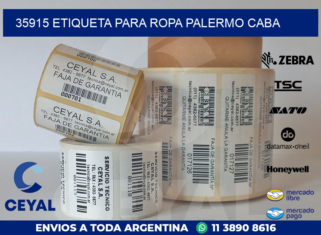 35915 ETIQUETA PARA ROPA PALERMO CABA
