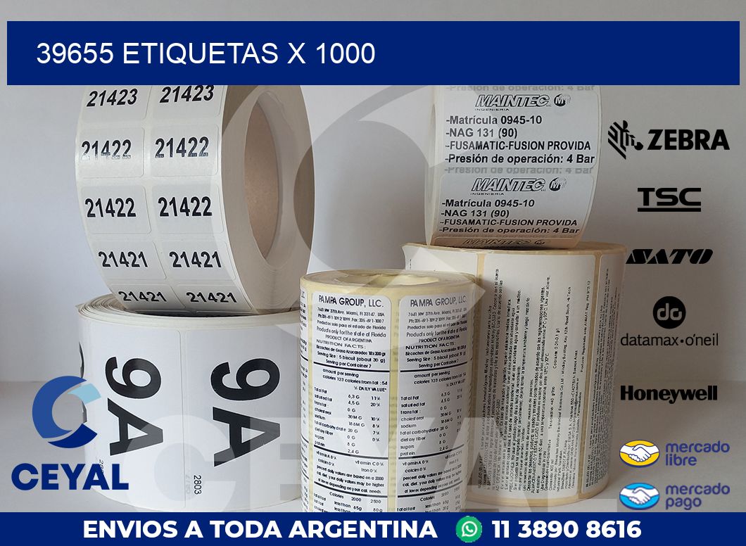 39655 ETIQUETAS X 1000