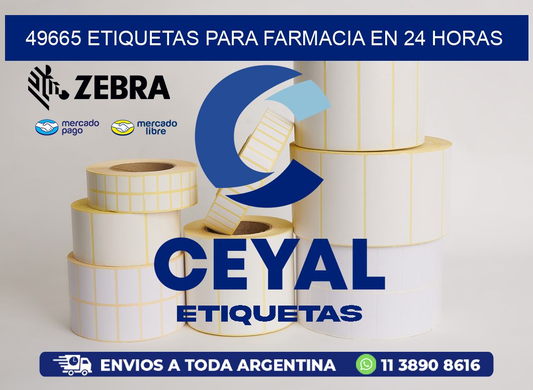 49665 ETIQUETAS PARA FARMACIA EN 24 HORAS