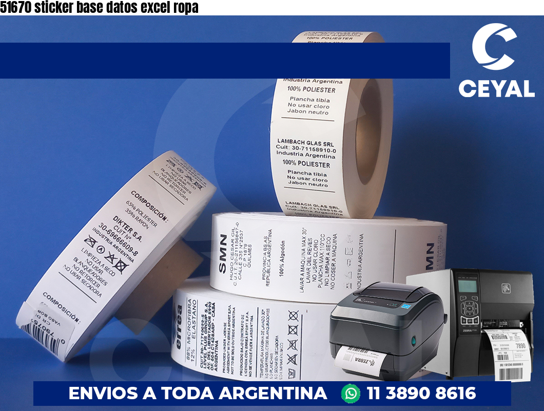 51670 sticker base datos excel ropa