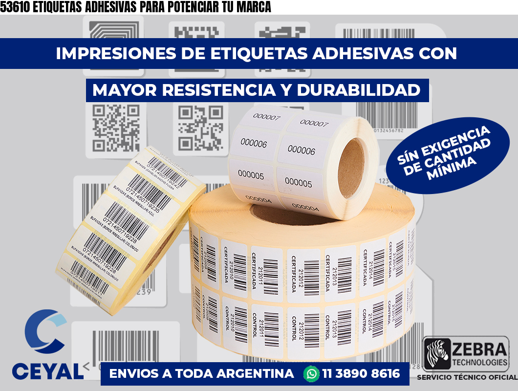 53610 ETIQUETAS ADHESIVAS PARA POTENCIAR TU MARCA