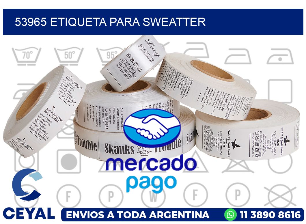 53965 ETIQUETA PARA SWEATTER