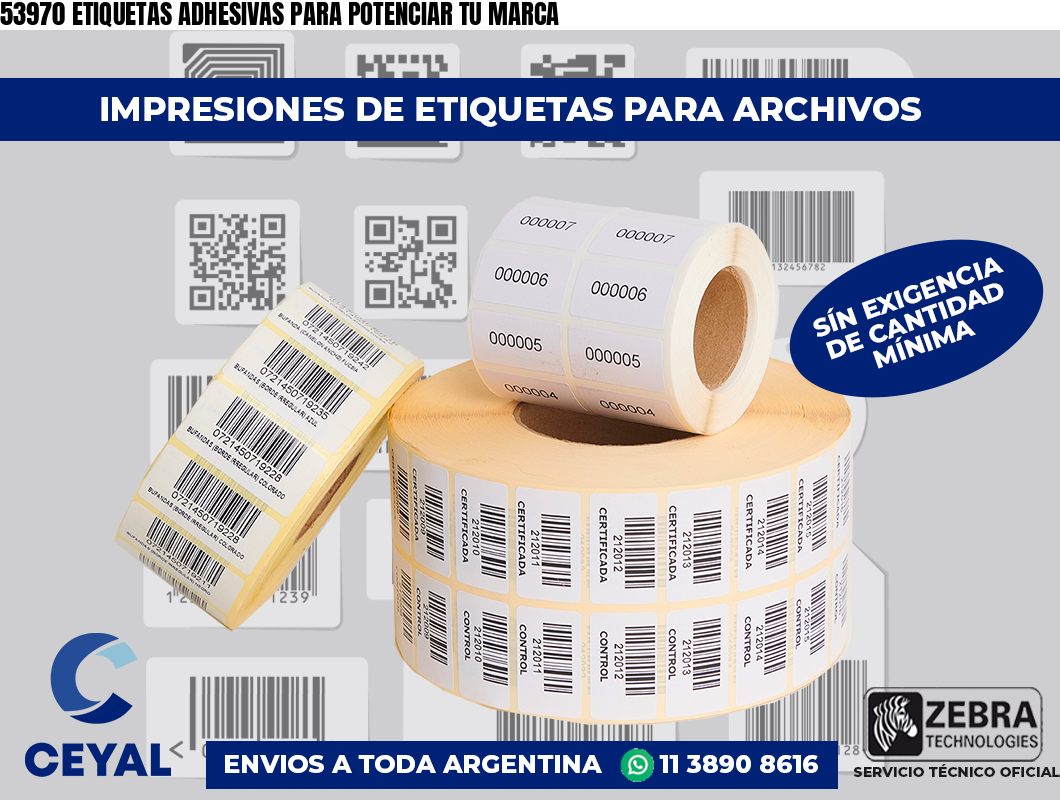 53970 ETIQUETAS ADHESIVAS PARA POTENCIAR TU MARCA