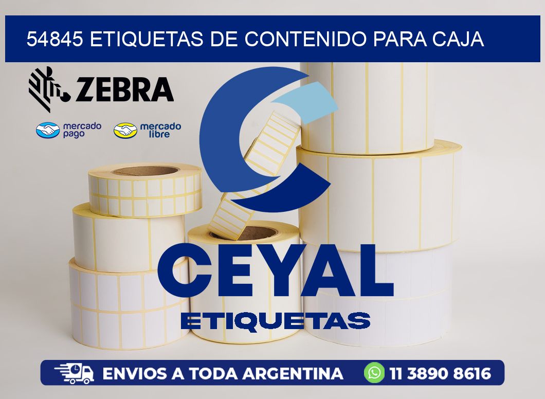 54845 etiquetas de contenido para caja