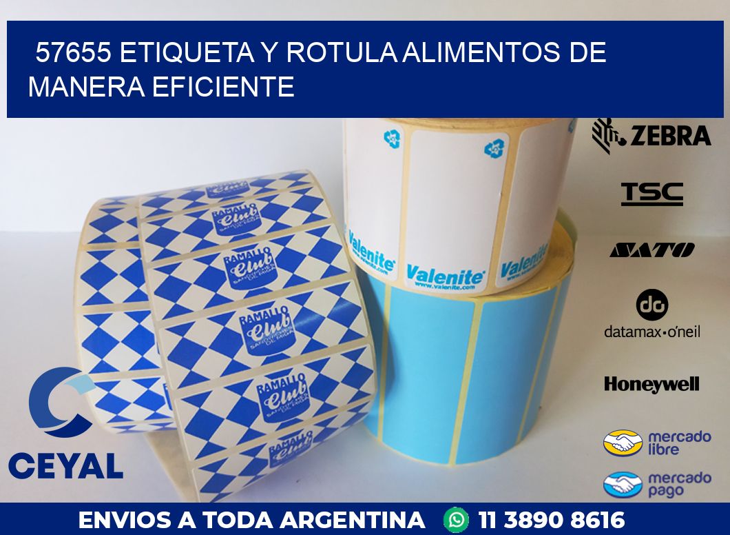 57655 ETIQUETA Y ROTULA ALIMENTOS DE MANERA EFICIENTE