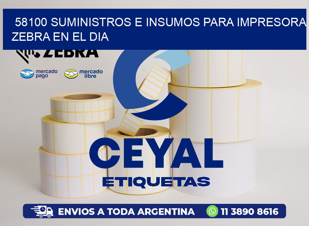 58100 SUMINISTROS E INSUMOS PARA IMPRESORA ZEBRA EN EL DIA